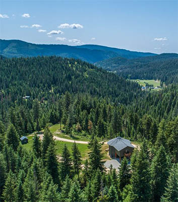 Overview of our mountain nature retreat in coeur d'Alene.